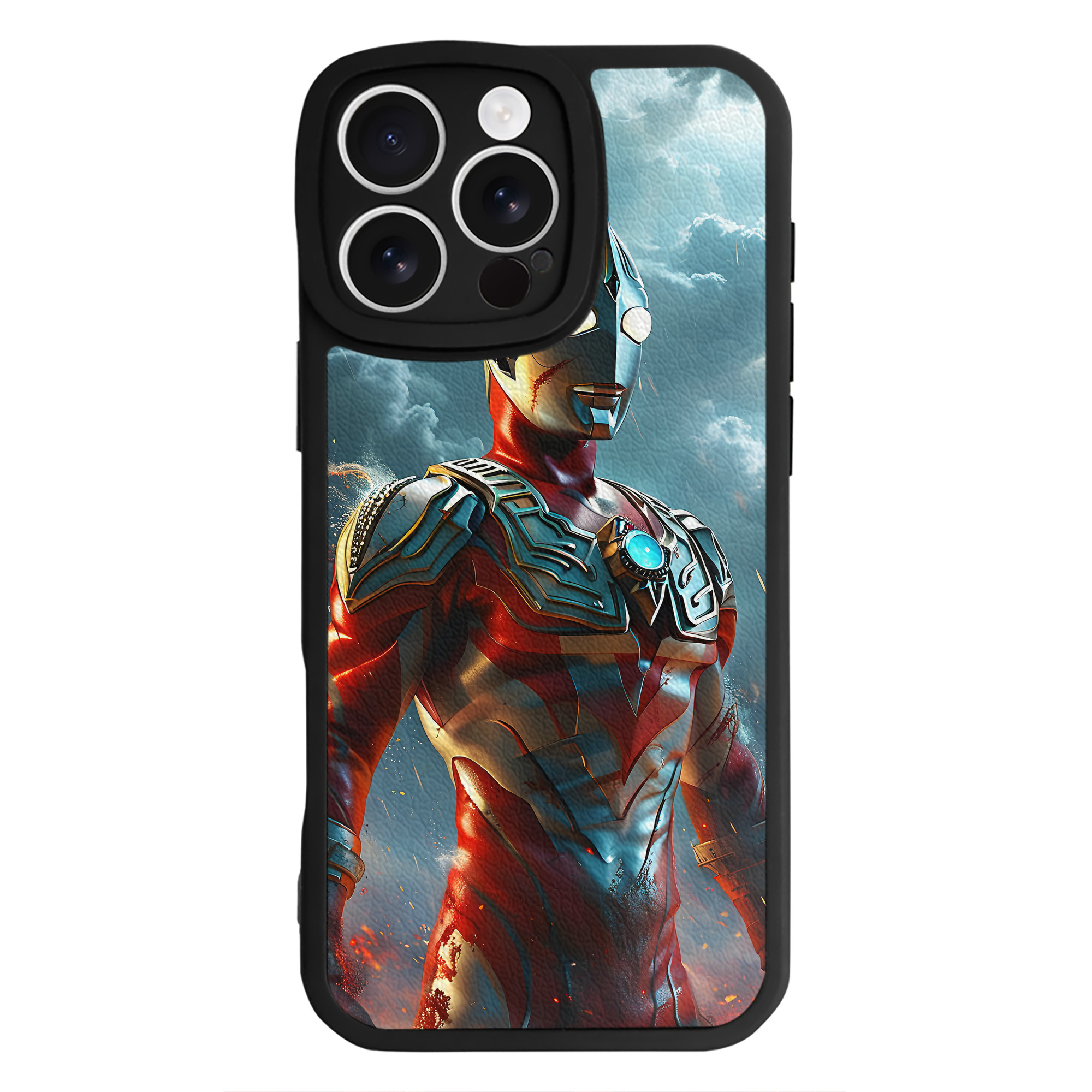 （画像用） ウルトラマン Ultraman 【iPhone 16シリーズ対応】シリコンスマホケース（レザー調） 材質：シリコン